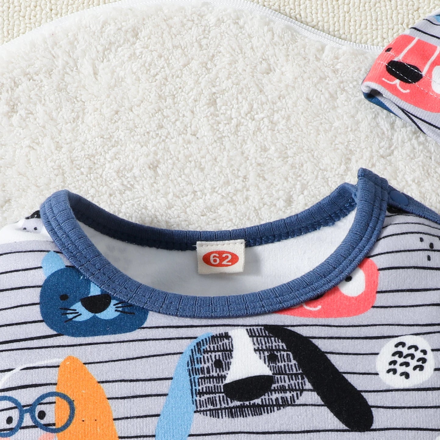 Adorable Baby Jumpsuit Set | Cute Puppy Stripes Hooded Romper