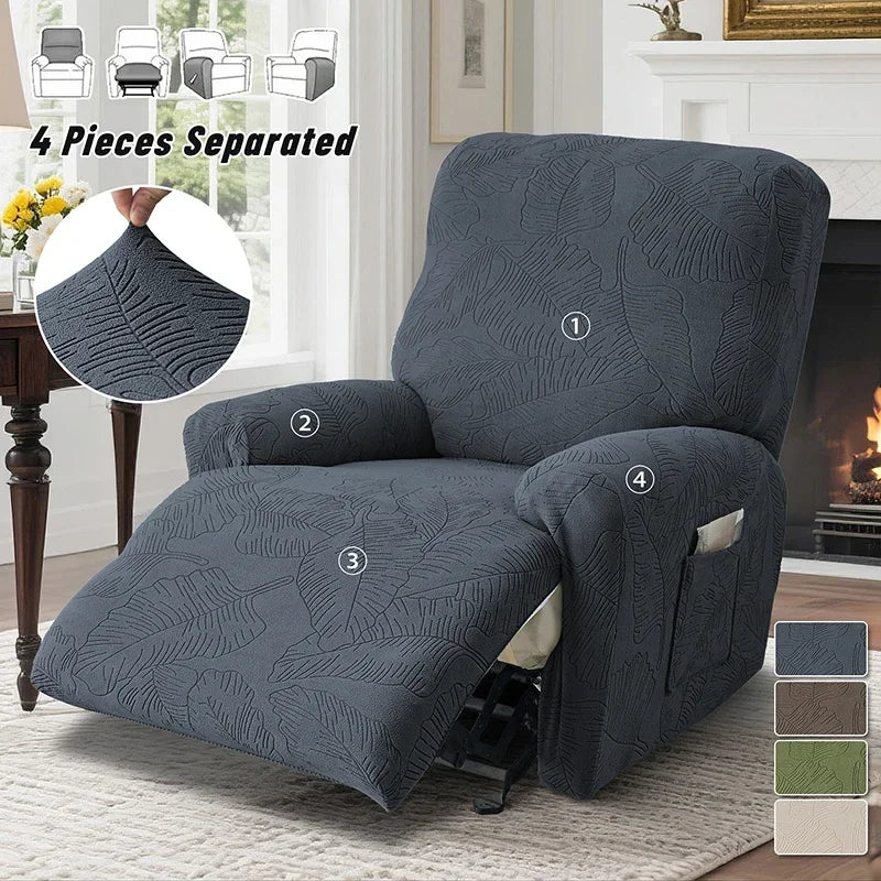 Elegant Stretch Jacquard Recliner Sofa Covers for Cozy Living Rooms