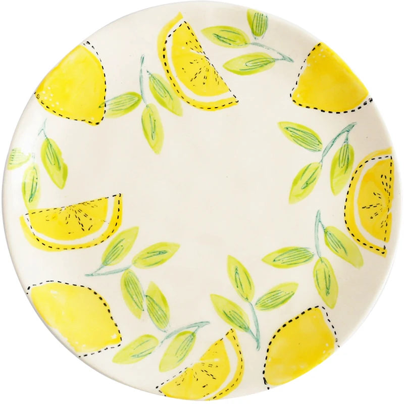 Japanese Style Ceramic Dining Set | Elegant Lemon Collection