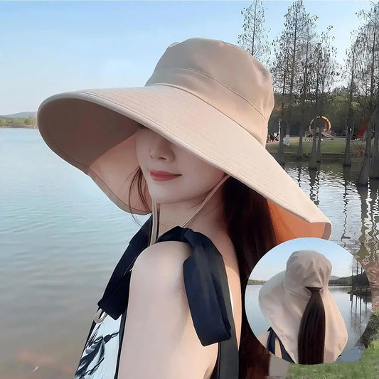 Unisex Wide Brim Sun Hat with Neck Flap | Lightweight & Adjustable