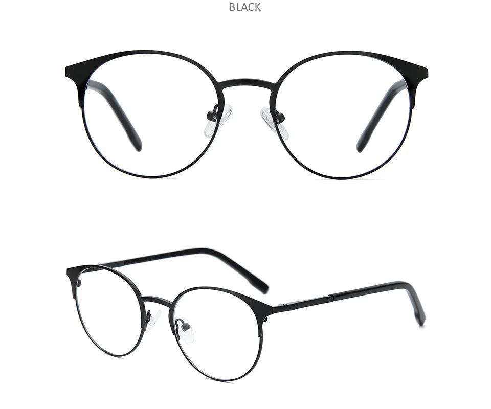 Trendy Round Progressive Metal Prescription Eyeglasses for All