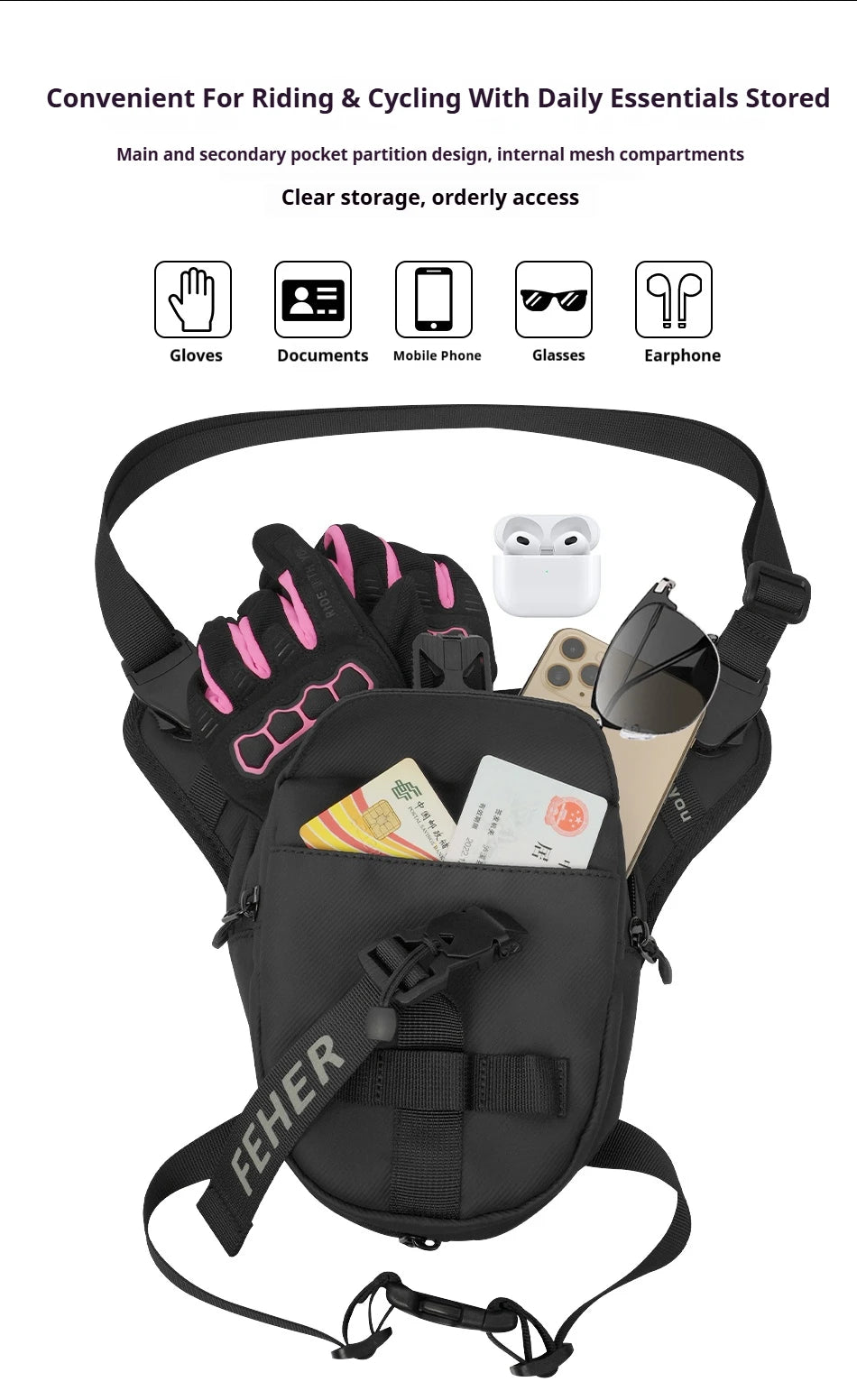 Waterproof Motorcycle Thigh Bag | Multi-Functional Leg Pack