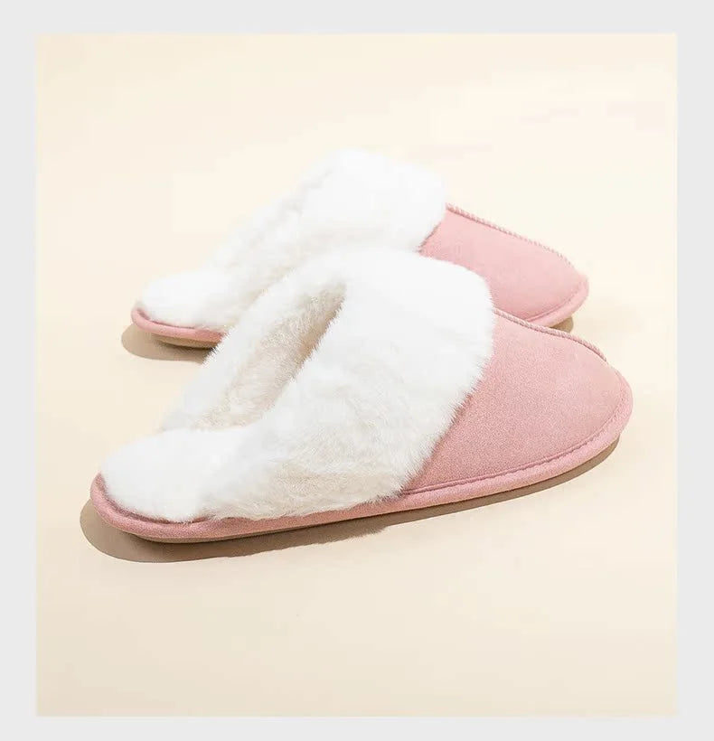 Cozy Women's Fuzzy Lined Indoor Slippers | Warm Anti-Slip Comfort