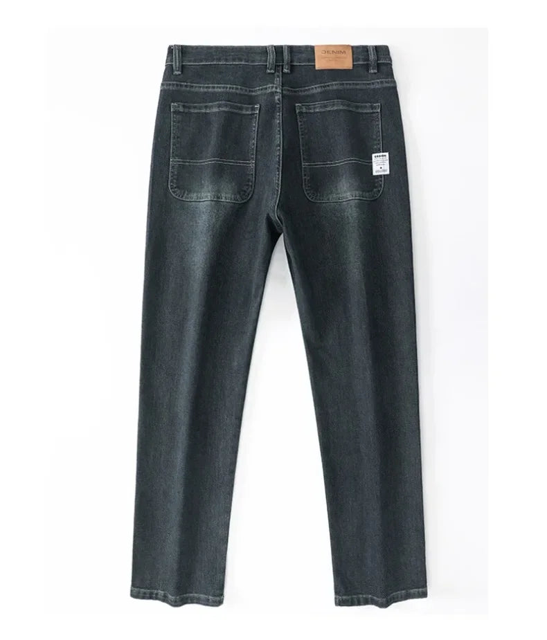 Men's Baggy Straight Wide Leg Jeans | Stylish Business Casual Pants