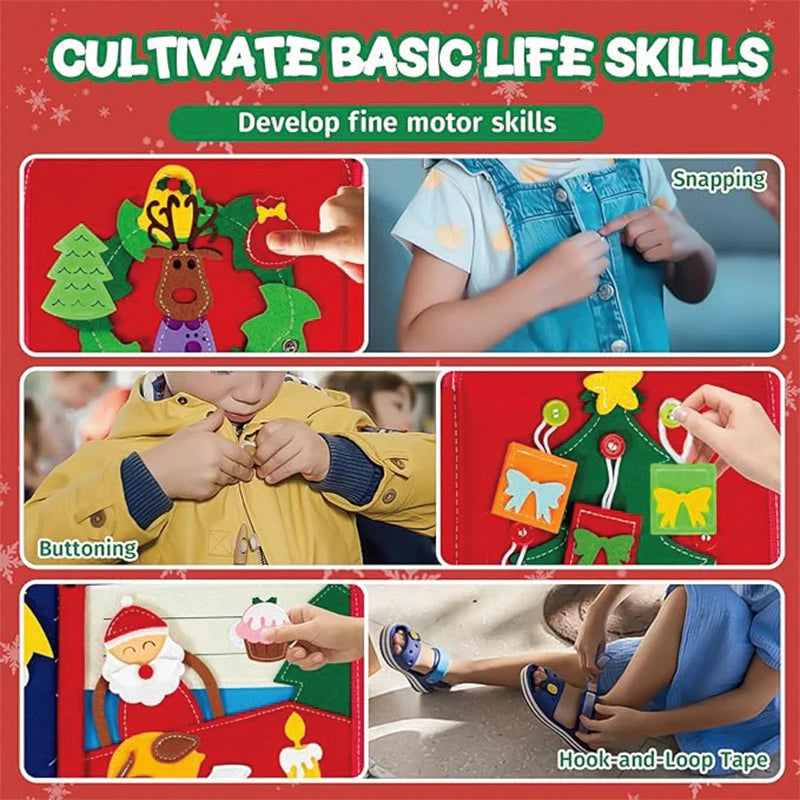 Engaging Christmas Busy Book | Fun Educational Travel Toy