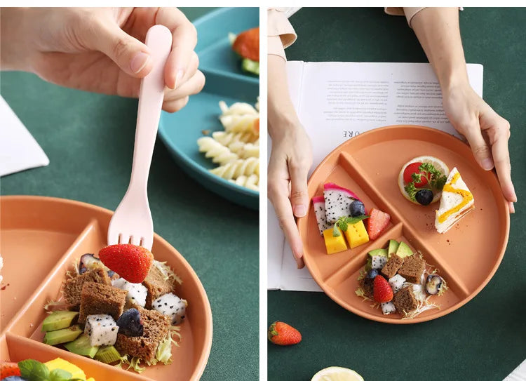 Divided Breakfast Plate | Healthy Diet Plastic Meal Plate