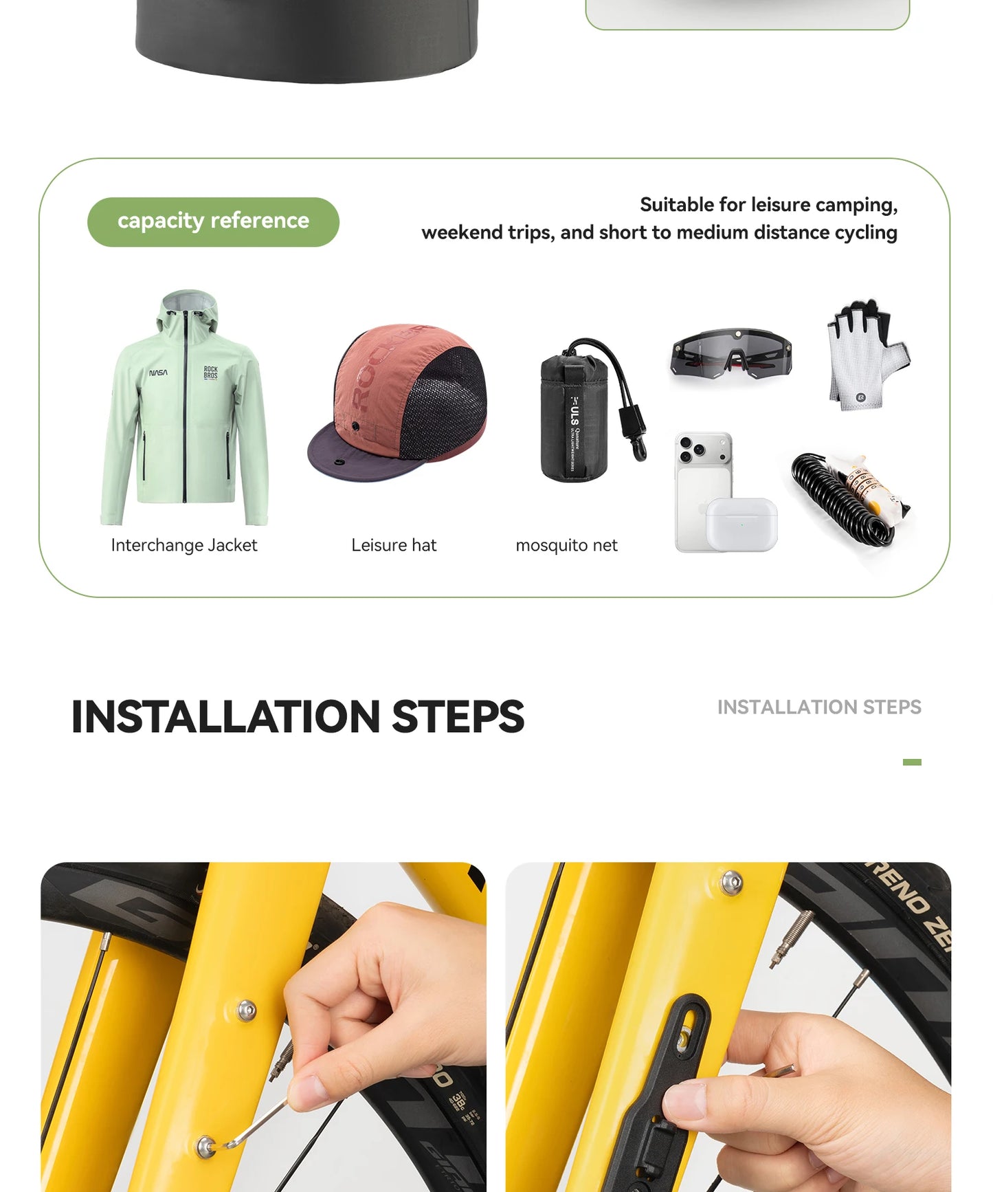 Heavy Duty Waterproof Compression Bike Bag | Quick Release Fork Pack