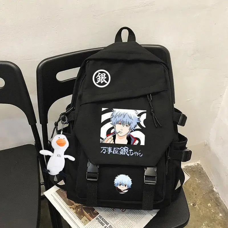 Anime-Inspired Large Capacity Print Backpack for Students