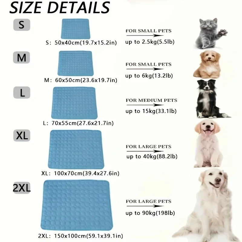 Cooling Pet Ice Pad | Breathable Washable Sleep Mat for Pets