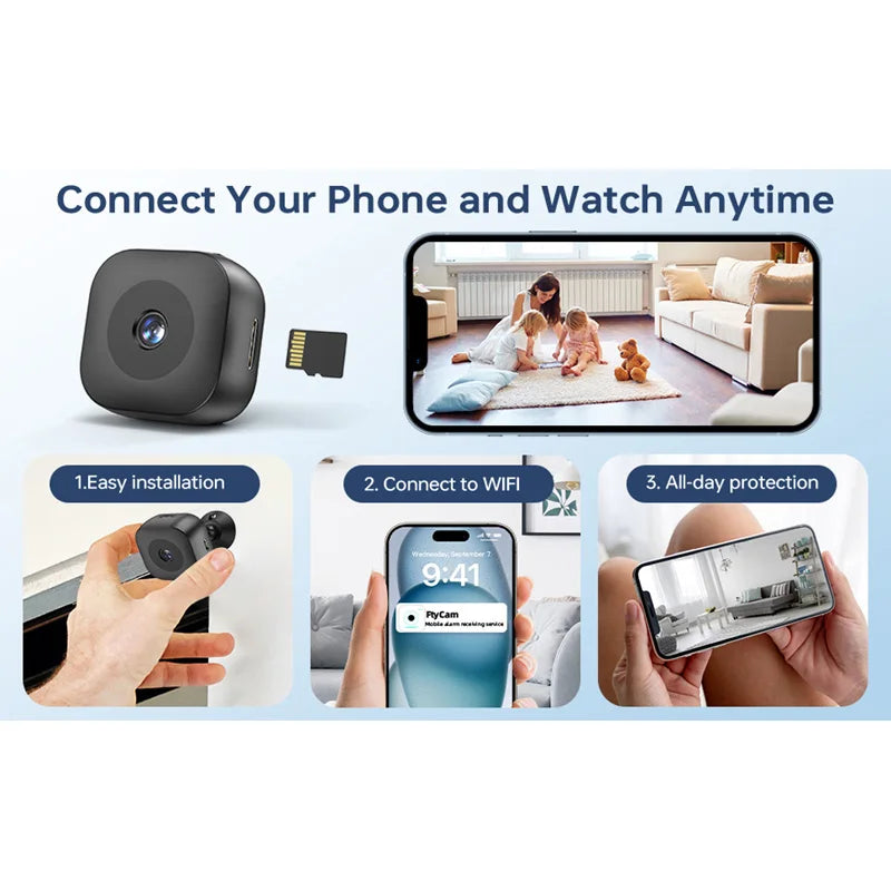 Smart 4K Mini Camera | Full Color Night Vision & Motion Detection