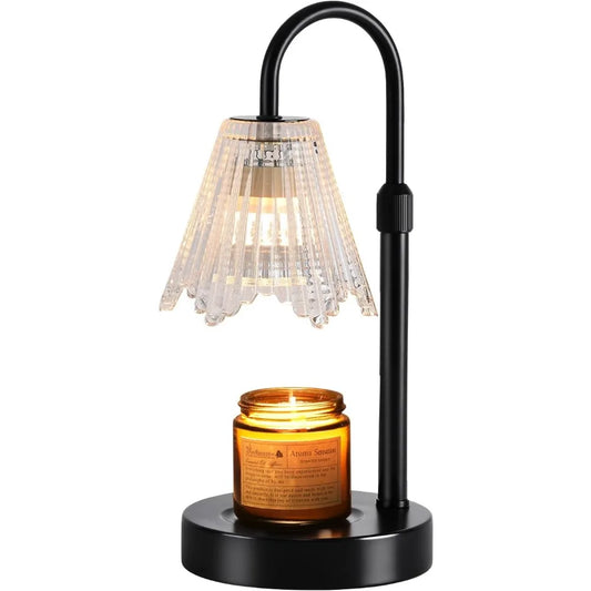 Electric Candle Warmer Lamp | Adjustable Gooseneck & Crystal Glass