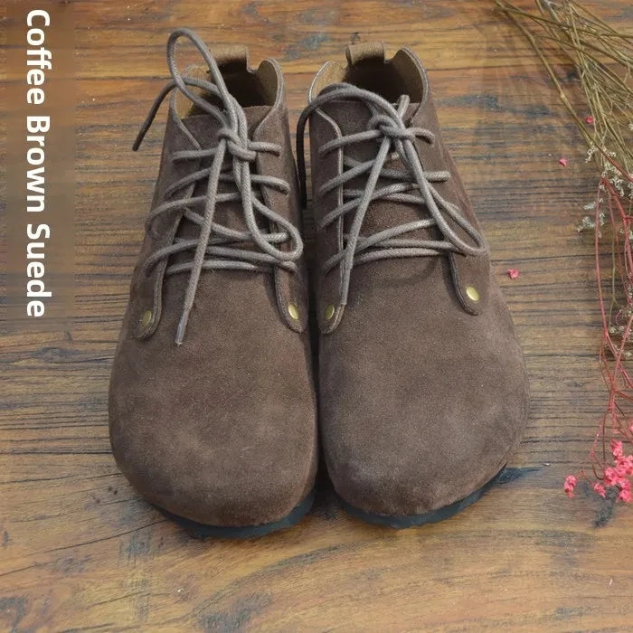 Handmade Genuine Leather High Top Women's Shoes | Stylish Casual Footwear