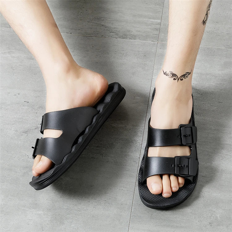 Comfortable Adjustable Men's Summer Slippers | Lightweight Beach Sandals