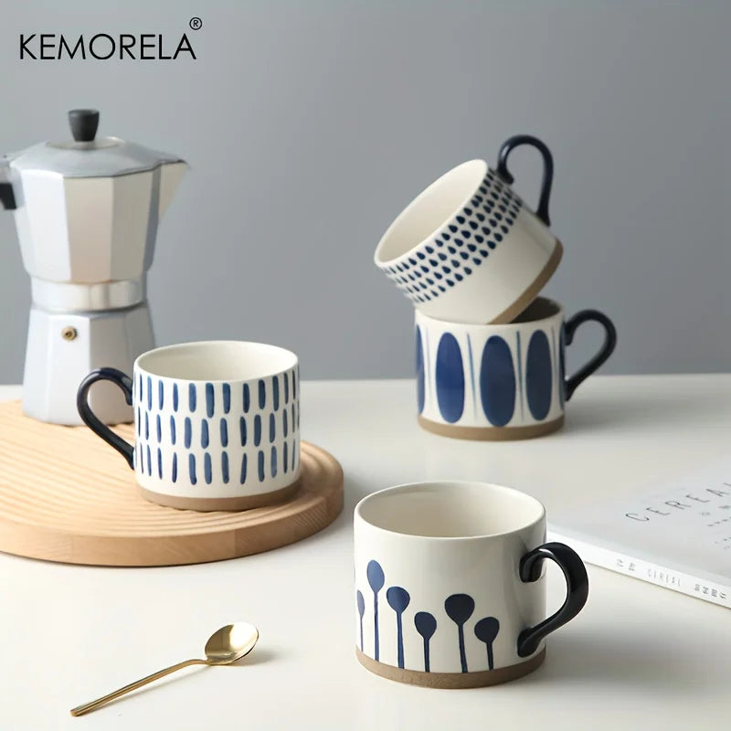 Hand-Painted Ceramic Coffee Mugs | Stylish & Microwave Safe