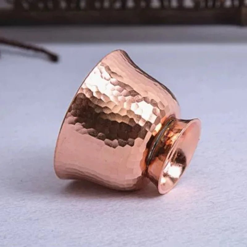 1pcs Handcrafted Pure Copper Coffee Mug 80ml Multipurpose Breakfast Tea Milk Water Cup Moscow Dessert Cafe Drinkware Couple Gift