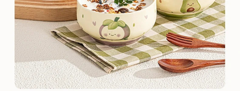 Cute Ceramic Cartoon Bowls | Perfect for Desserts & Noodles