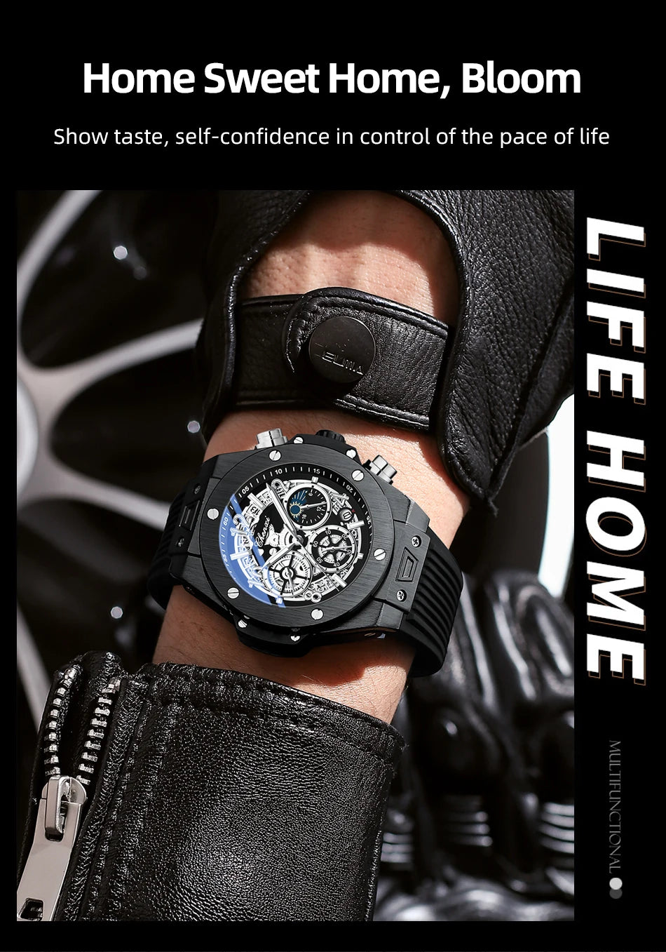 Men's Multifunctional Waterproof Sports Watch | Luminous Quartz Timepiece