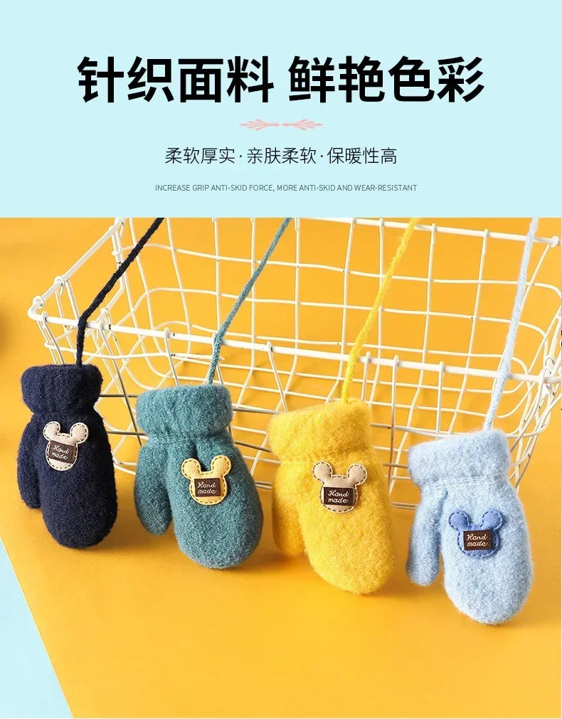 Warm Winter Mittens for Kids | Plush Mohair Gloves for Girls & Boys