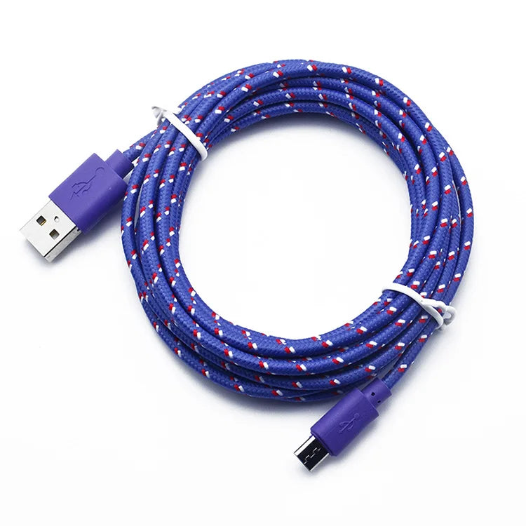 Nylon Braided Micro USB Cable | Fast Data Sync & Charger