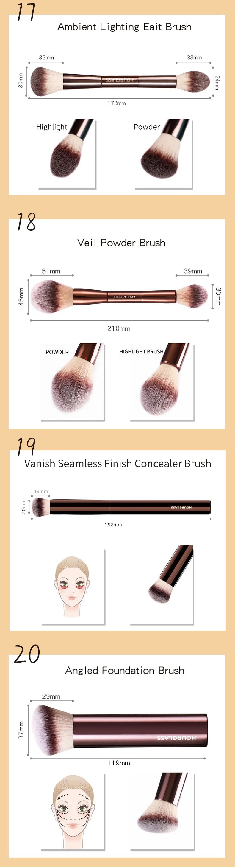 Versatile Makeup Brushes for Flawless Application | Powder, Blusher, More