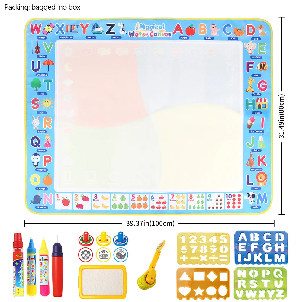 Magic Water Drawing Mat for Kids | Reusable Mess-Free Doodle Toy