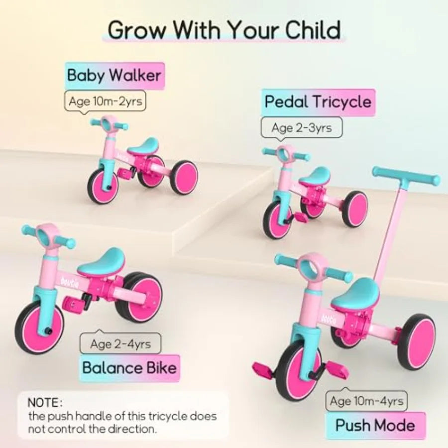 5-in-1 Tricycle with Push Handle for Toddlers | Perfect Adventure