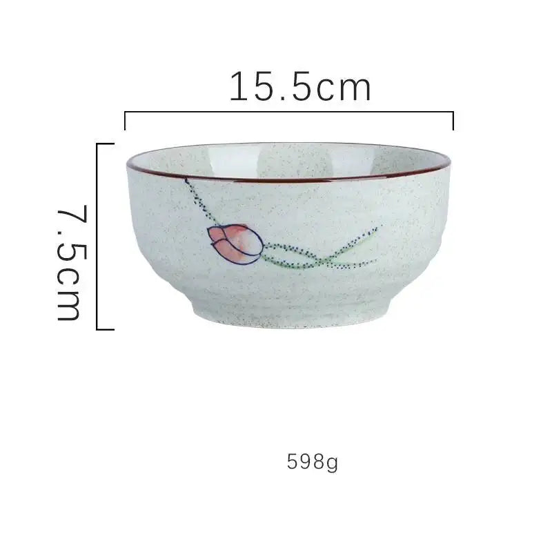 Elegante Bol de Cerámica para Ramen | Perfecto para Sopas y Fideos