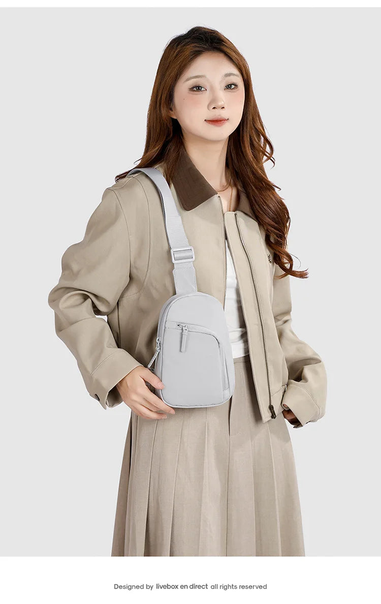 Waterproof PU Leather Sling Bag | Versatile Unisex Chest Bag