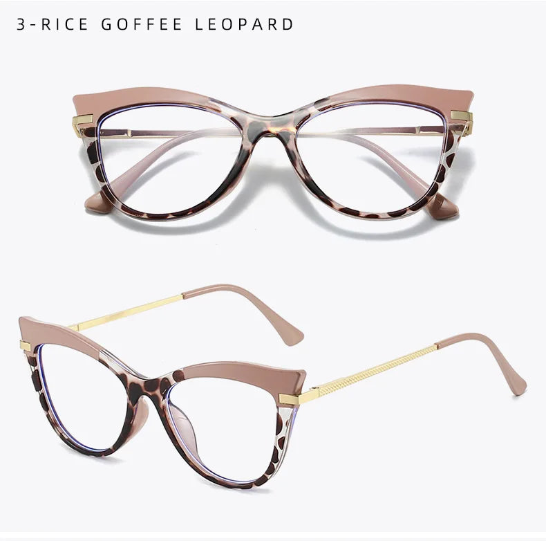 Gradient Cat-Eye Glasses | Retro Y2K Style for Fashion Enthusiasts