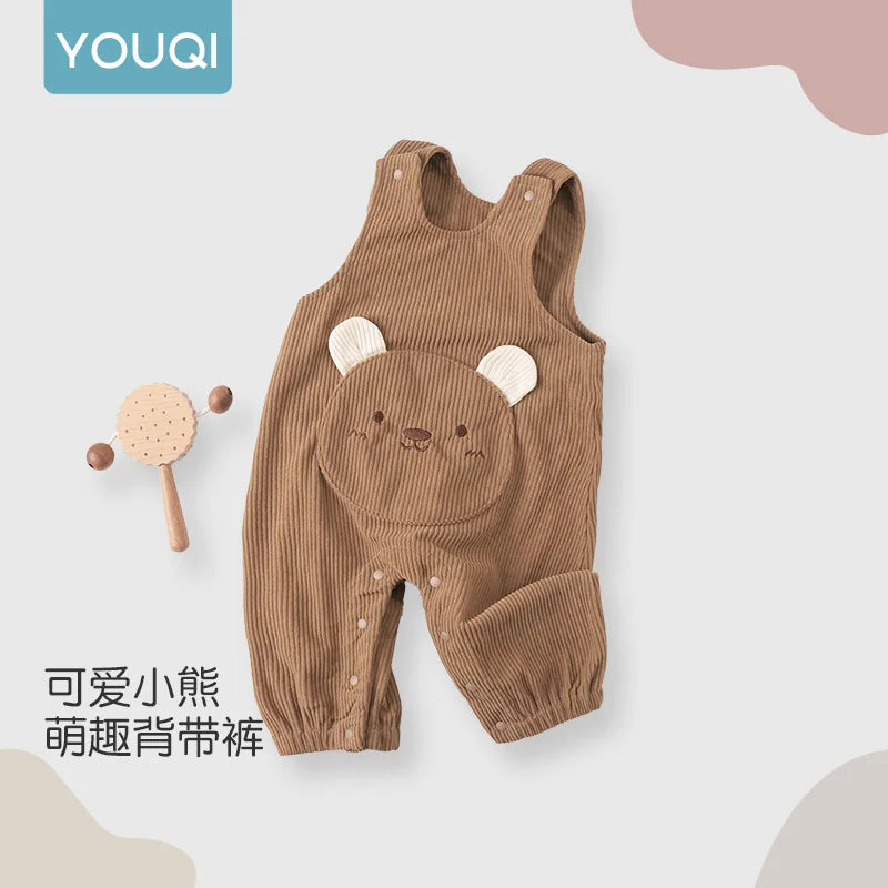 Comfy Open-Crotch Baby Overalls for Boys and Girls | Autumn Style