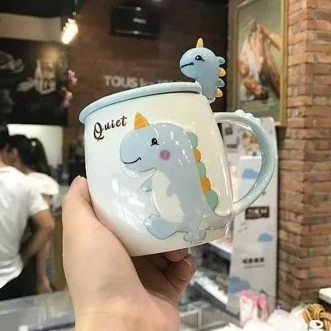 Dinosaur Ceramic Mug | Heat Revealing Coffee Cup for Kids