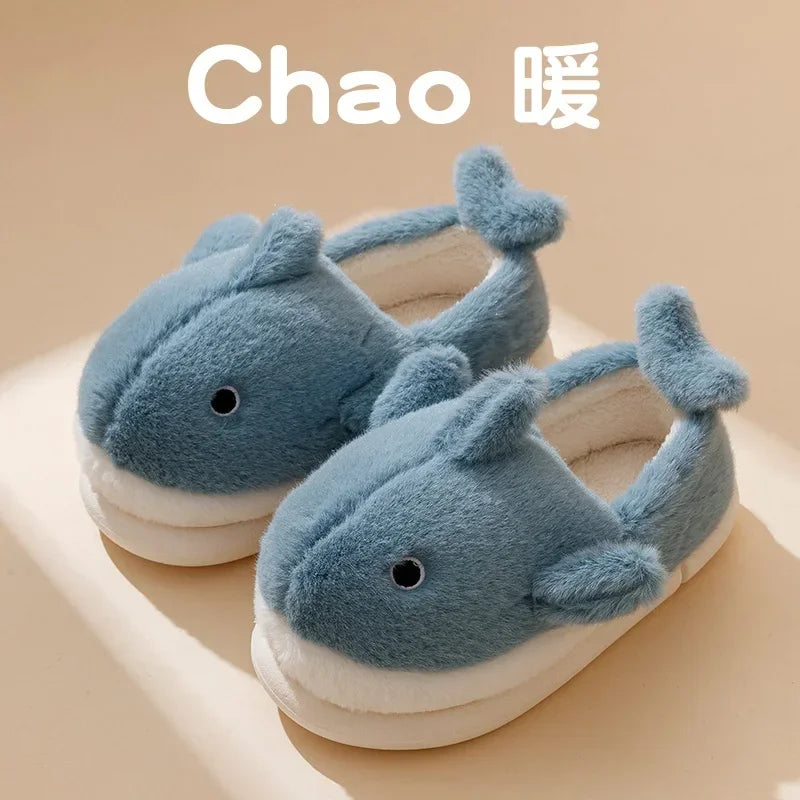 Cozy Shark Pattern Home Slippers for Men & Women | Warm Comfort