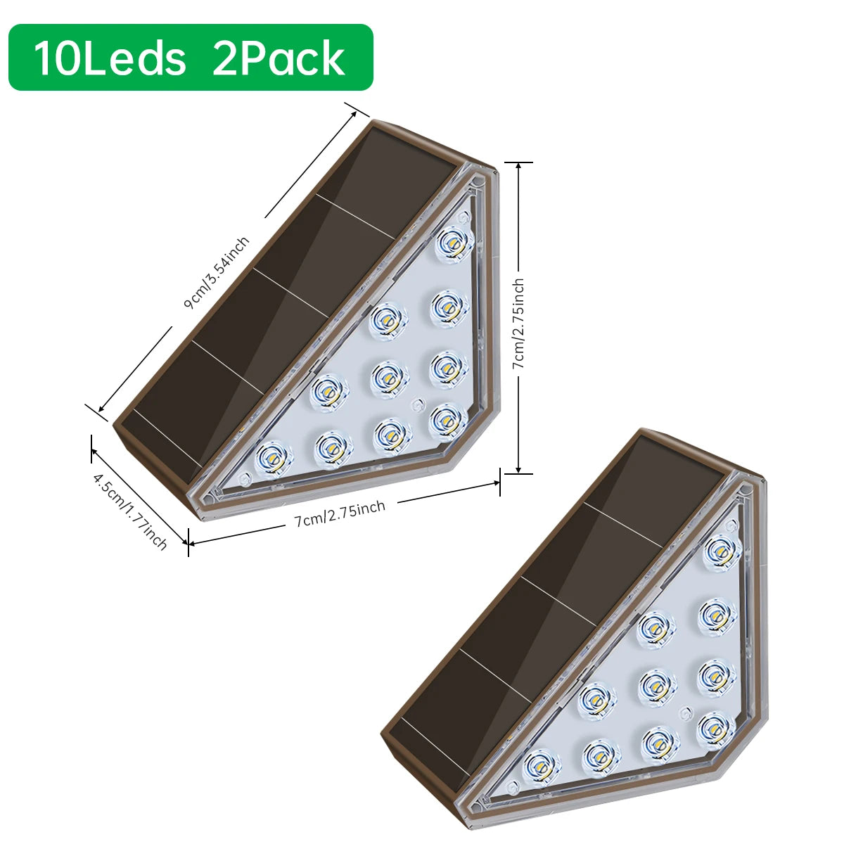 Luces solares para escalones de exterior | Solución de iluminación automática impermeable