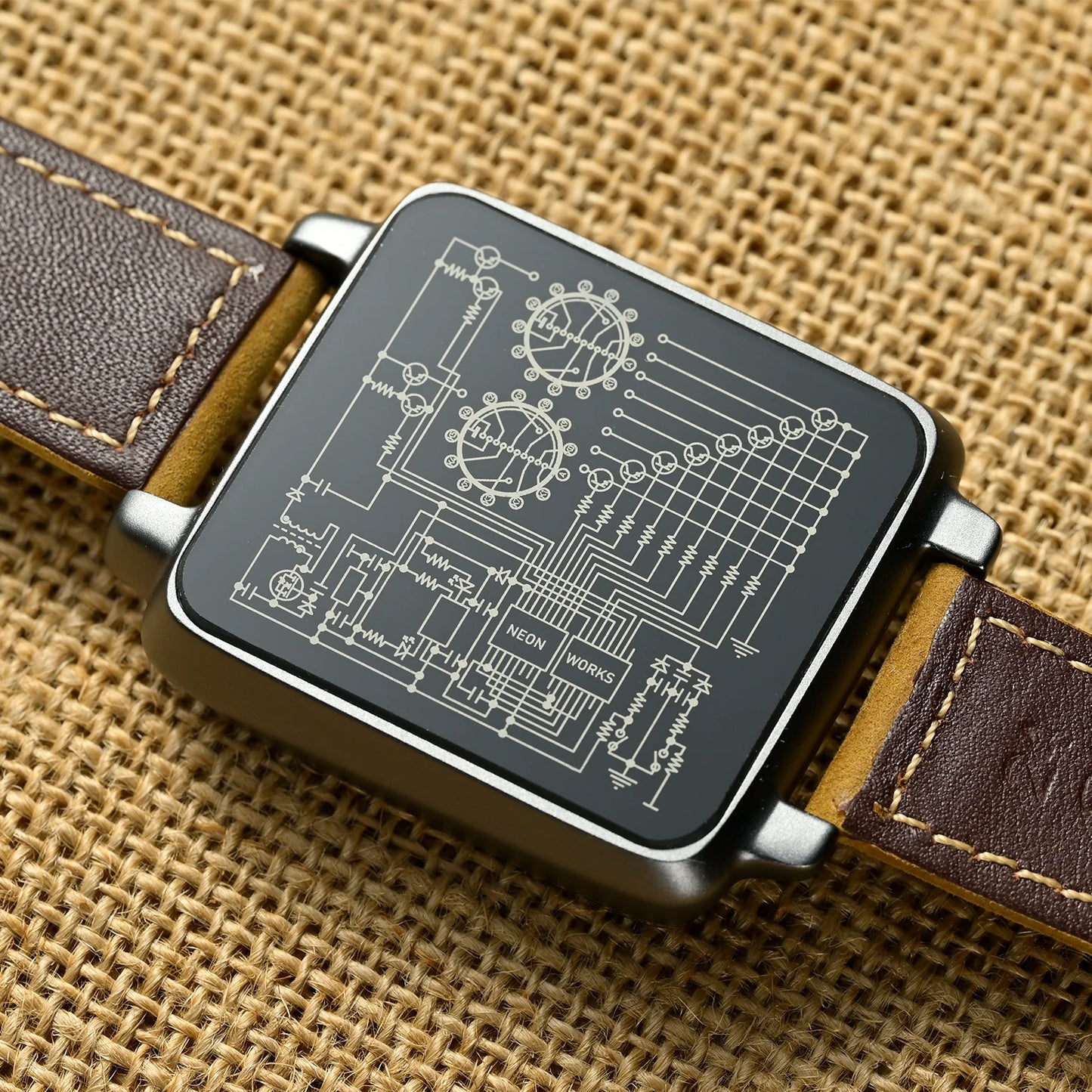 Neon Nixie Tube Digital Watch | Sapphire Glass, 9-Color Backlight
