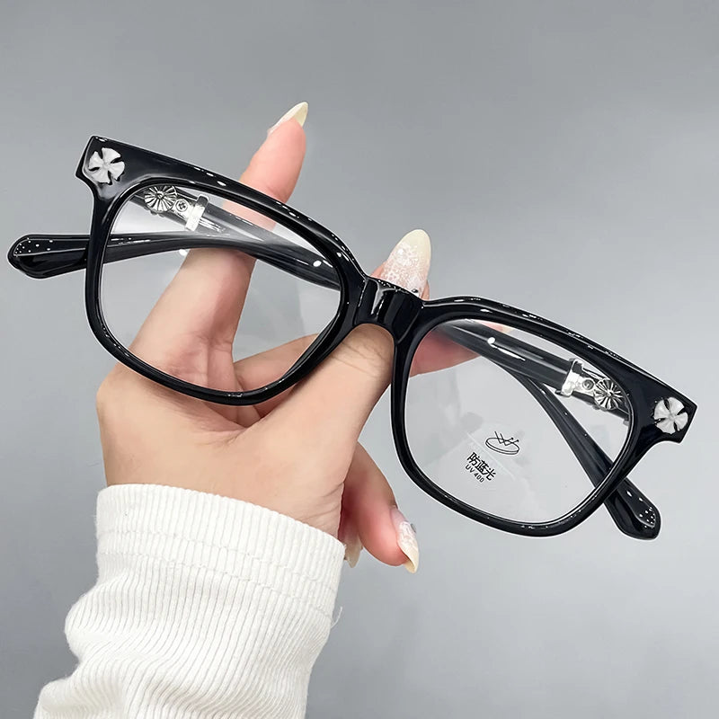 Ultra-light High-Quality Blue Light Blocking Trendy and Versatile Square Frame Computer Unisex Anti-Radiation Daily Eyewear F114