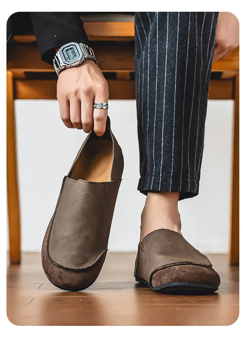 Men's Casual Walking Loafers | Soft Leather Comfort Shoes