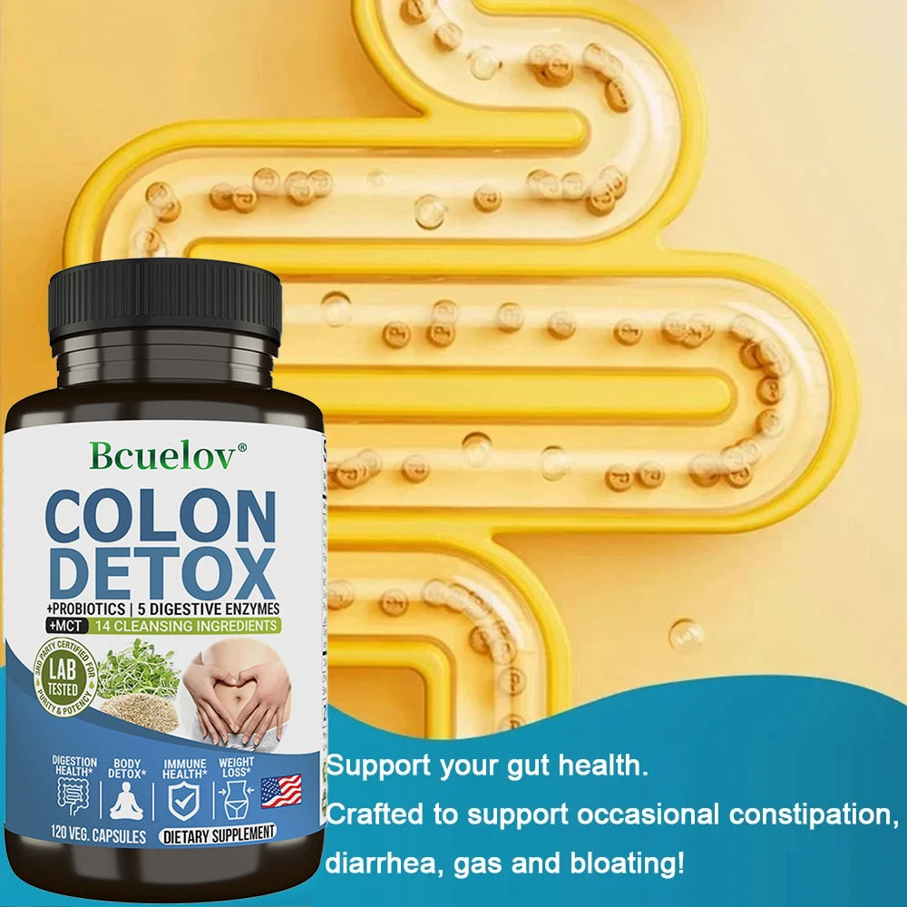 Natural Colon Cleanser Detox Supplement | Probiotic Digestive Support