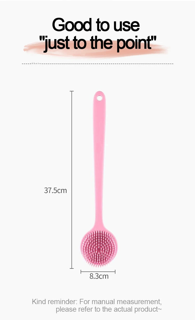 Silicone Shower Brush | Exfoliating Back Bath Brush for Smooth Skin
