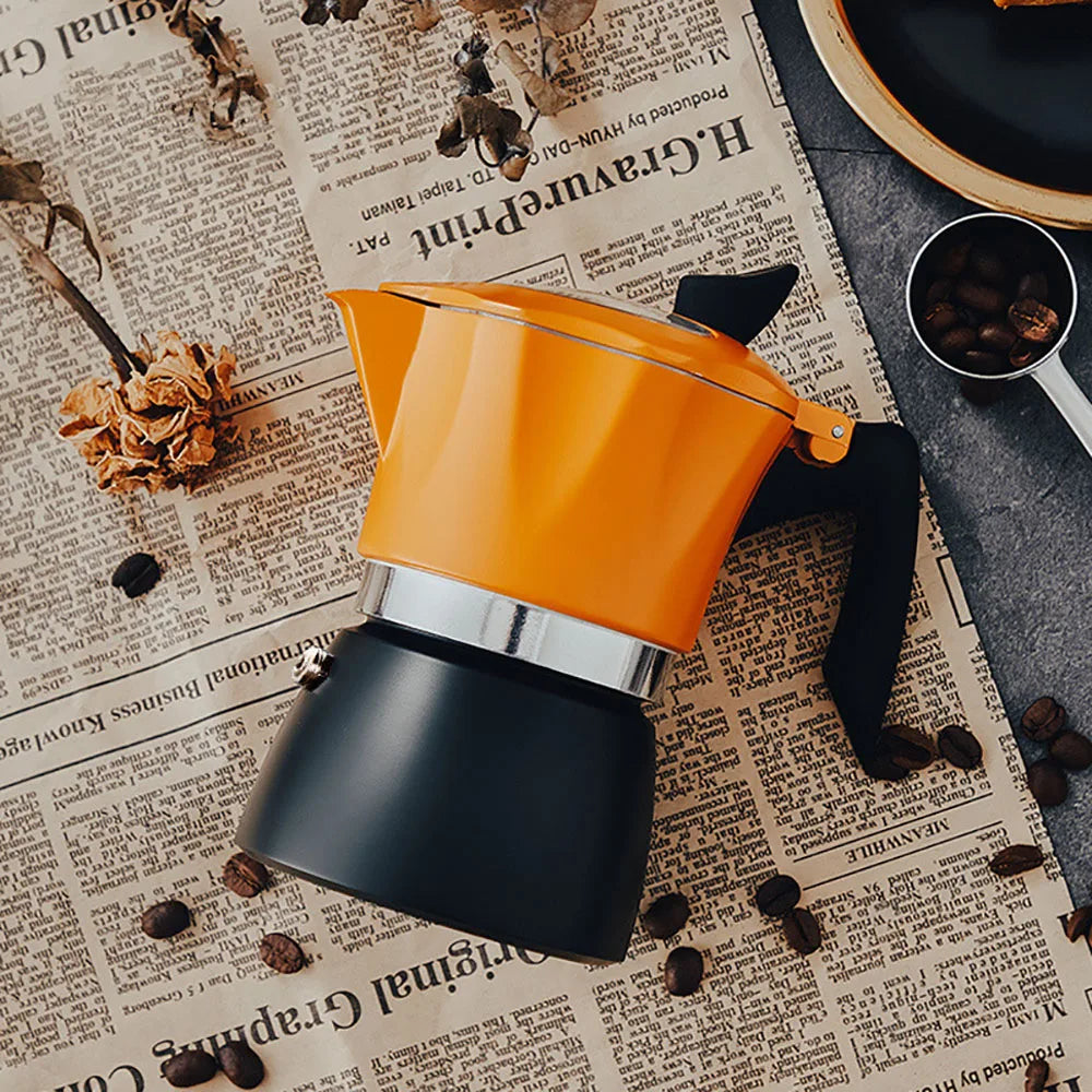 Colourful Moka Pot Set | Classic Espresso Maker for Outdoor Use