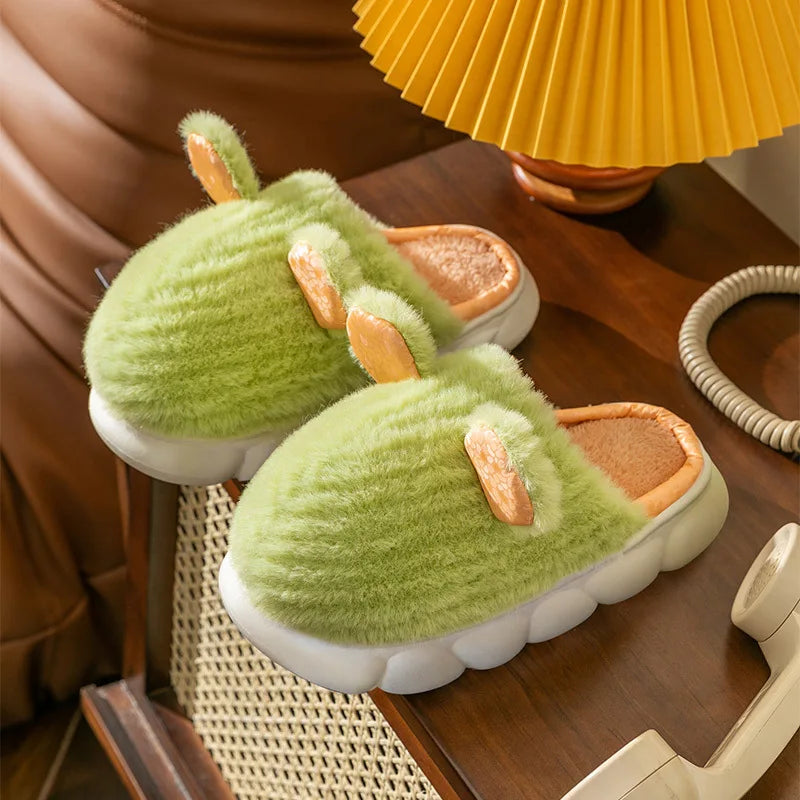 Winter Waterproof Corduroy Cotton Slippers | Cozy Indoor Footwear