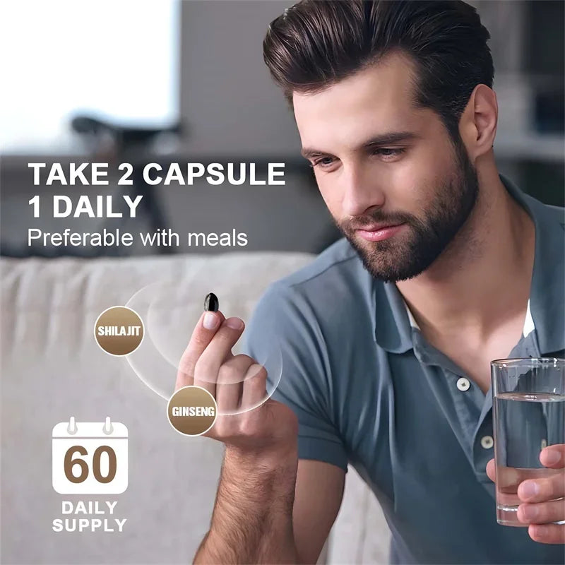 Shilajit Energy Boost Capsules | Enhance Performance & Vitality