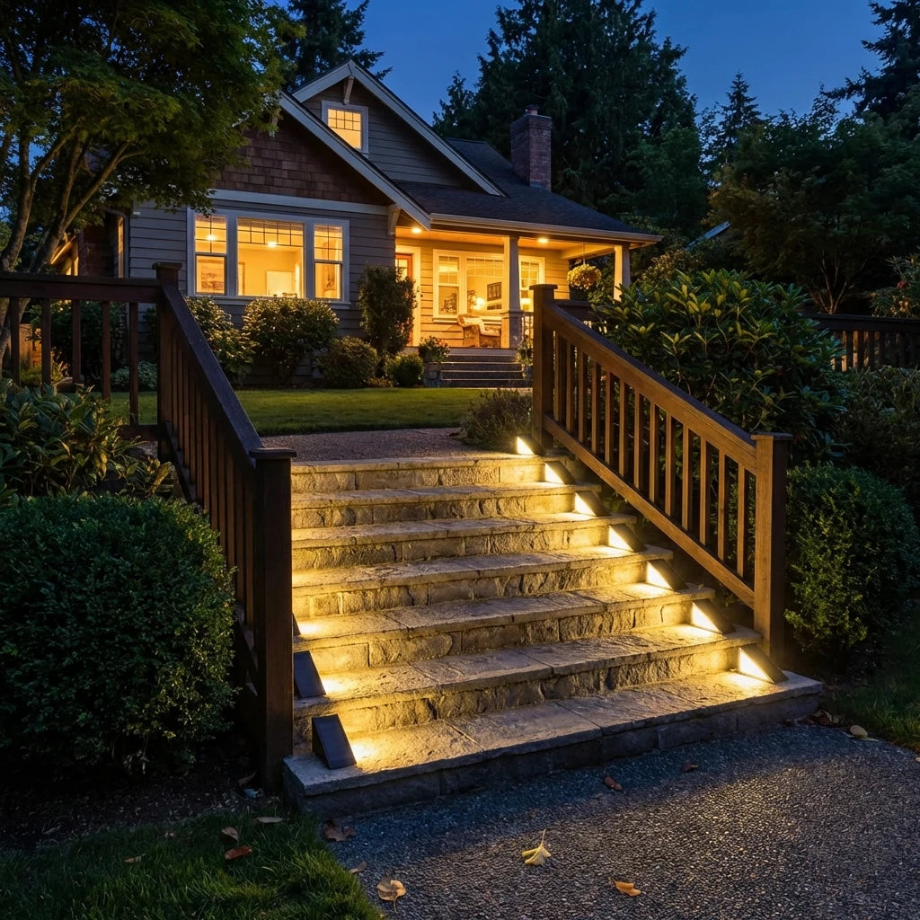 Outdoor Solar Step Lights | Waterproof LED Stair Illumination