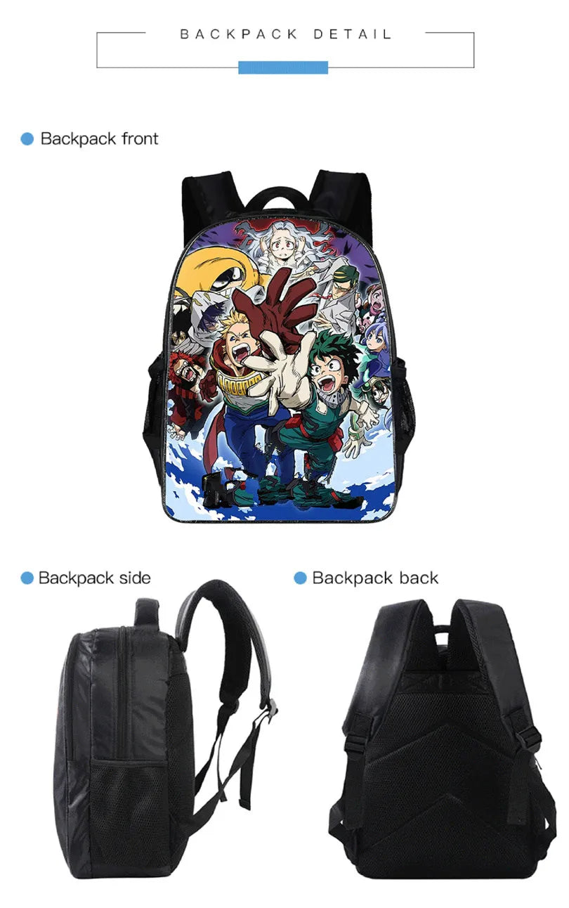 Anime Panda Print Backpack | Trendy School Bag for Kids