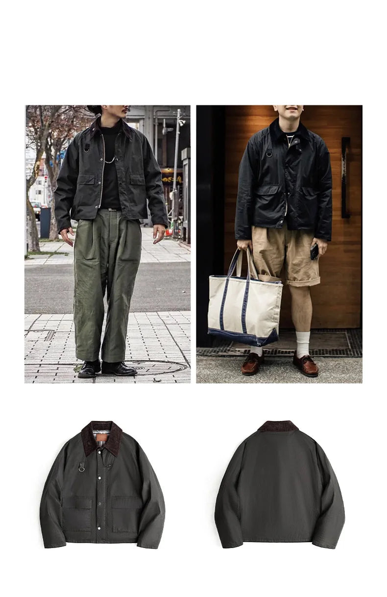 Vintage Waxed Fishing Jacket for Men | Classic Outdoor Coat