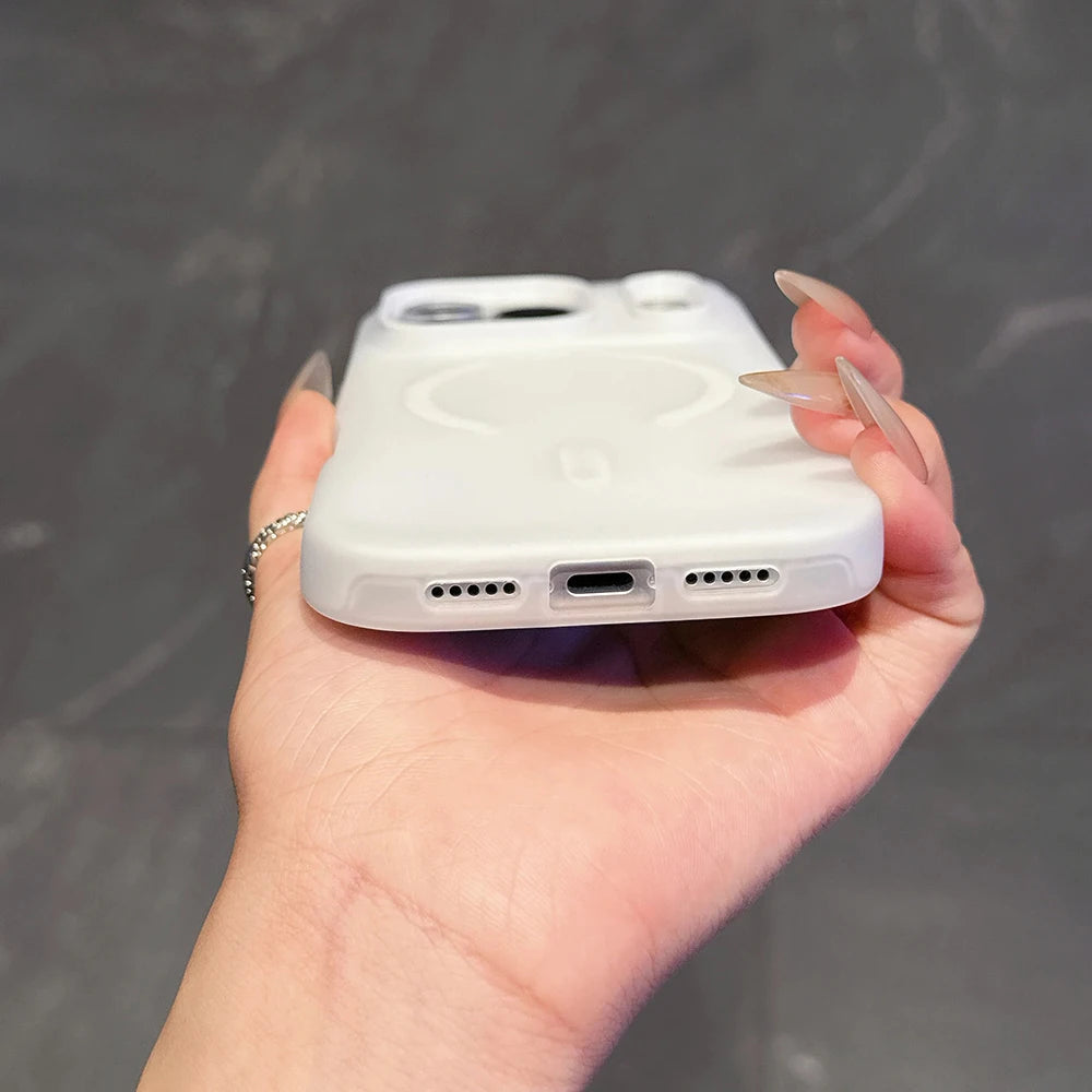 Magnetic Candy Color Wireless Charging Case for iPhone