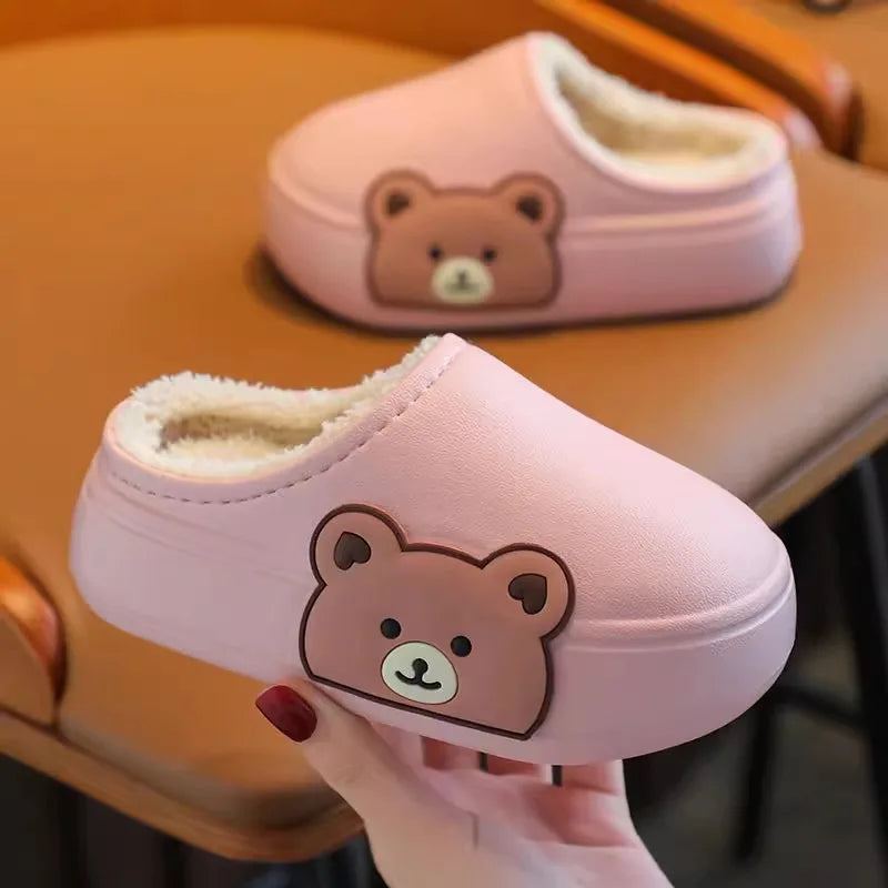 Children's Waterproof Anti-Slip Cotton Slippers | Cozy Winter Footwear