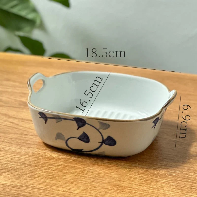 Elegant Hand-Painted Ceramic Bowl | Stylish Home Dining Decor