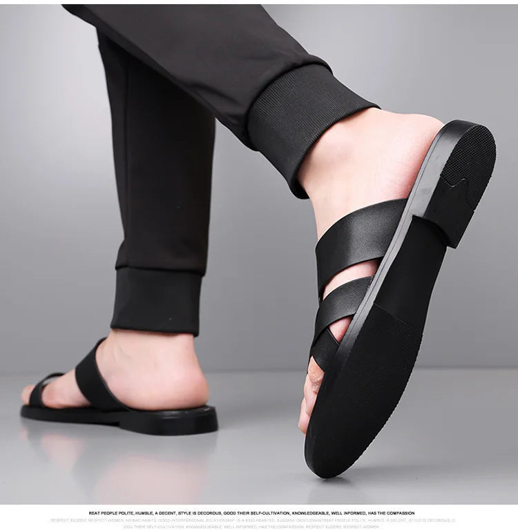 Men's Flat Summer Slippers | Comfortable & Lightweight Beach Sandals