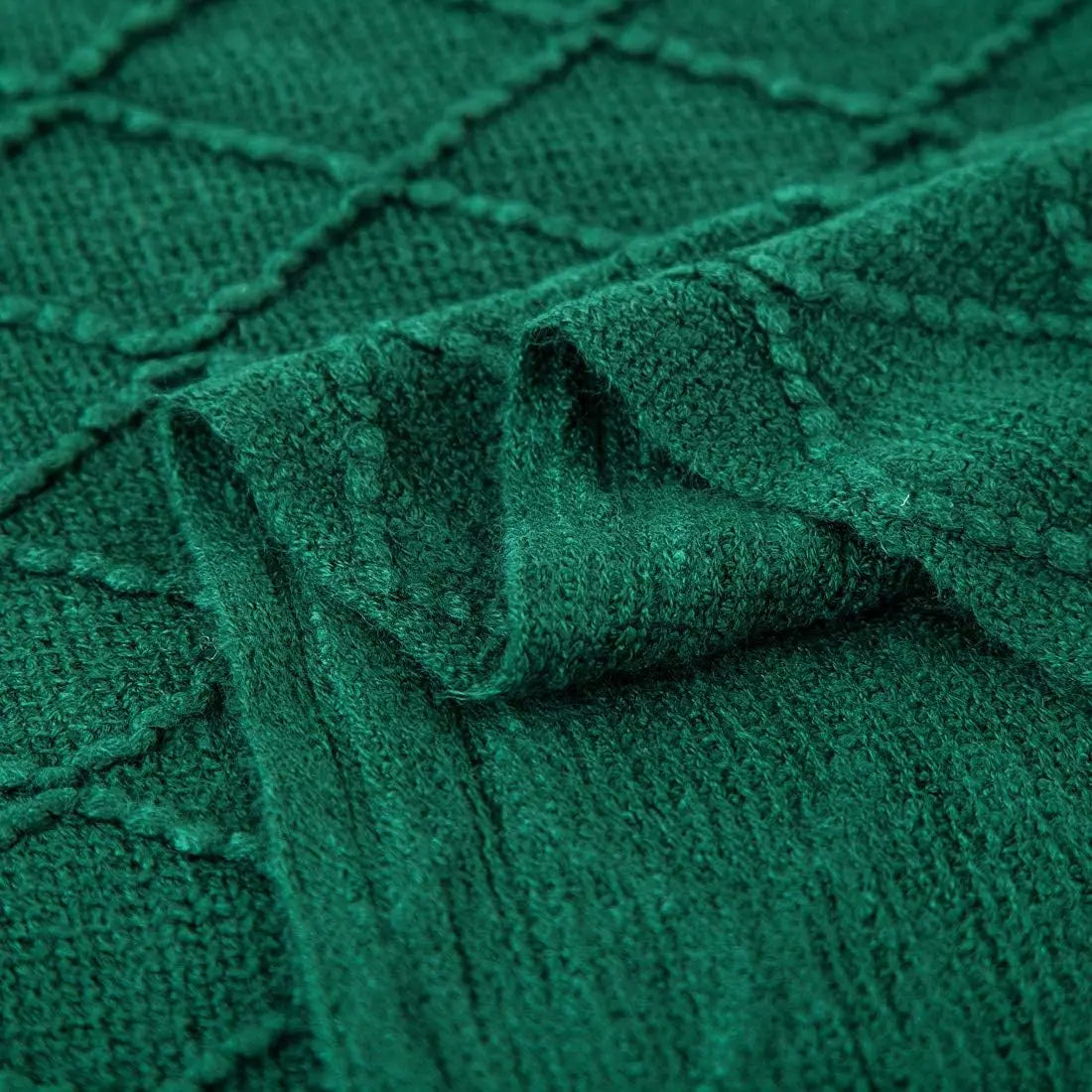 Manta Verde Extragrande y Acogedora | Cubrecama Suave de Punto