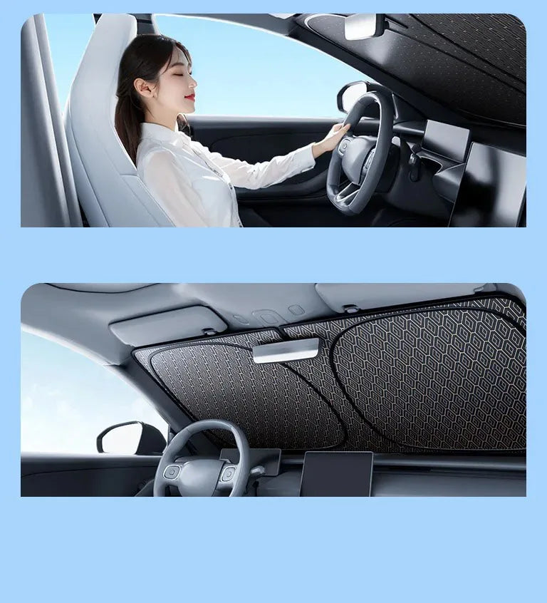 Folding Car Windshield Sun Shade Cover | UV Protection Visor